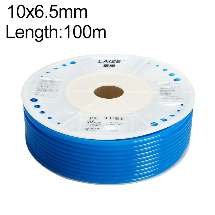 LAIZE Pneumatic Compressor Air Flexible PU Tube, Specification:10x6.5mm, 100m(Blue) - PU Air Pipe by LAIZE | Online Shopping UK | buy2fix