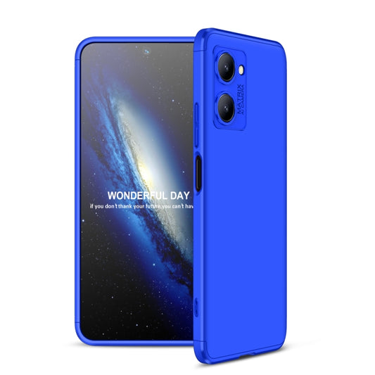 For Realme C33 GKK Three Stage Splicing Full Coverage PC Phone Case(Blue) - Realme Cases by GKK | Online Shopping UK | buy2fix