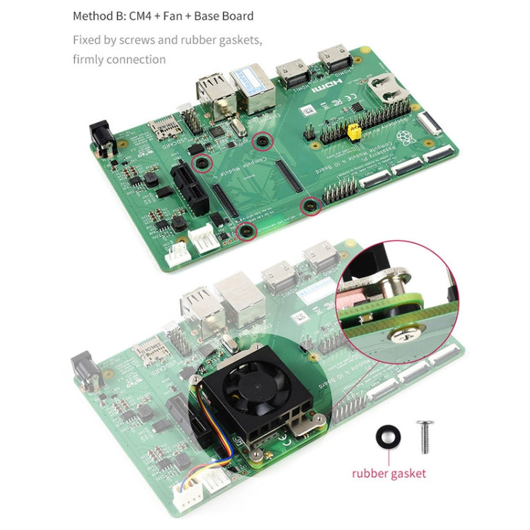 Waveshare Dedicated 3007 Cooling Fan for Raspberry Pi Compute Module 4 CM4, Power Supply:12V - Consumer Electronics by WAVESHARE | Online Shopping UK | buy2fix