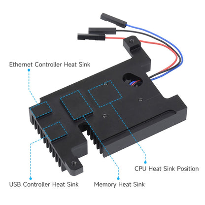 Waveshare Dedicated All-In-One Aluminum Alloy Cooling Fan For Raspberry Pi 4B - Other Accessories by WAVESHARE | Online Shopping UK | buy2fix