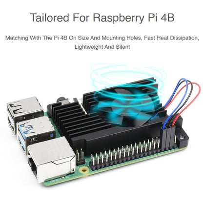 Waveshare Dedicated All-In-One Aluminum Alloy Cooling Fan For Raspberry Pi 4B - Other Accessories by WAVESHARE | Online Shopping UK | buy2fix