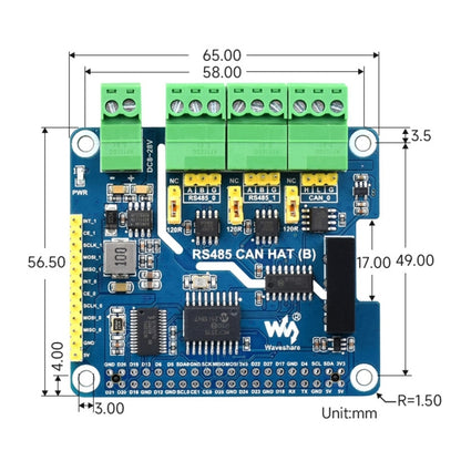 Waveshare Isolated RS485 CAN HAT For Raspberry Pi - Mini PC Accessories by WAVESHARE | Online Shopping UK | buy2fix