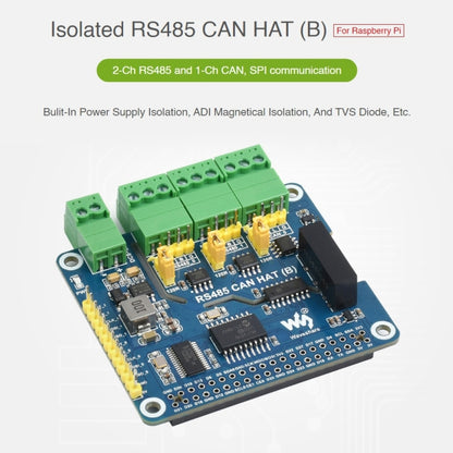 Waveshare Isolated RS485 CAN HAT For Raspberry Pi - Mini PC Accessories by WAVESHARE | Online Shopping UK | buy2fix