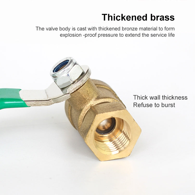 LAIZE Pneumatic Hose Connector Thickened Brass Ball Valve, Size:Double Inside 3 Point 3/8 inch -  by LAIZE | Online Shopping UK | buy2fix