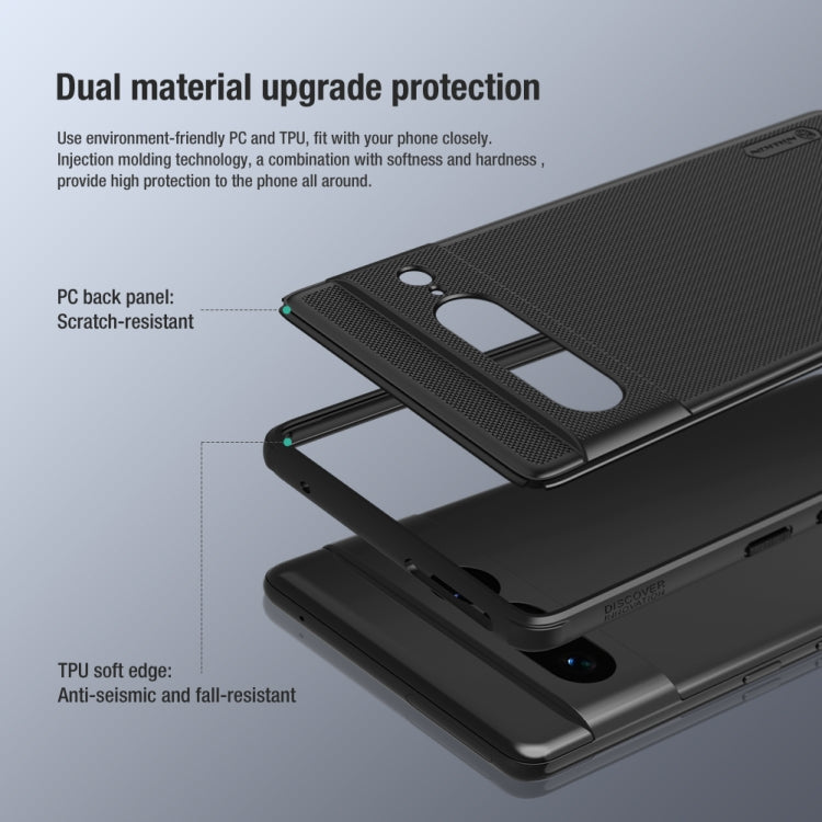 For Google Pixel 7 Pro 5G NILLKIN Super Frosted Shield Pro PC + TPU Phone Case(Black) - Google Cases by NILLKIN | Online Shopping UK | buy2fix