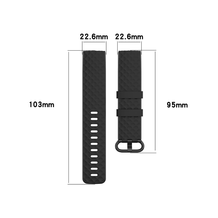 Color Buckle TPU Wrist Strap Watch Band for Fitbit Charge 4 / Charge 3 / Charge 3 SE, Size: S(Dark Purple) - Smart Wear by buy2fix | Online Shopping UK | buy2fix