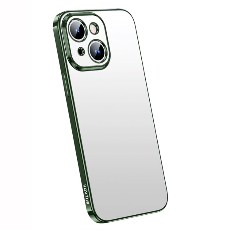 For iPhone 14 Plus SULADA Electroplating Frosted All-inclusive TPU Phone Case(Green) - iPhone 14 Plus Cases by SULADA | Online Shopping UK | buy2fix