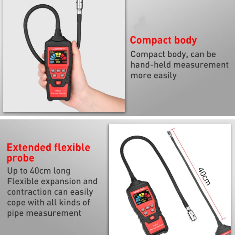 HABOTEST HT601B Combustible Gas Detector Thousand Battery Model with Numerical Display - Gas Monitor by HABOTEST | Online Shopping UK | buy2fix