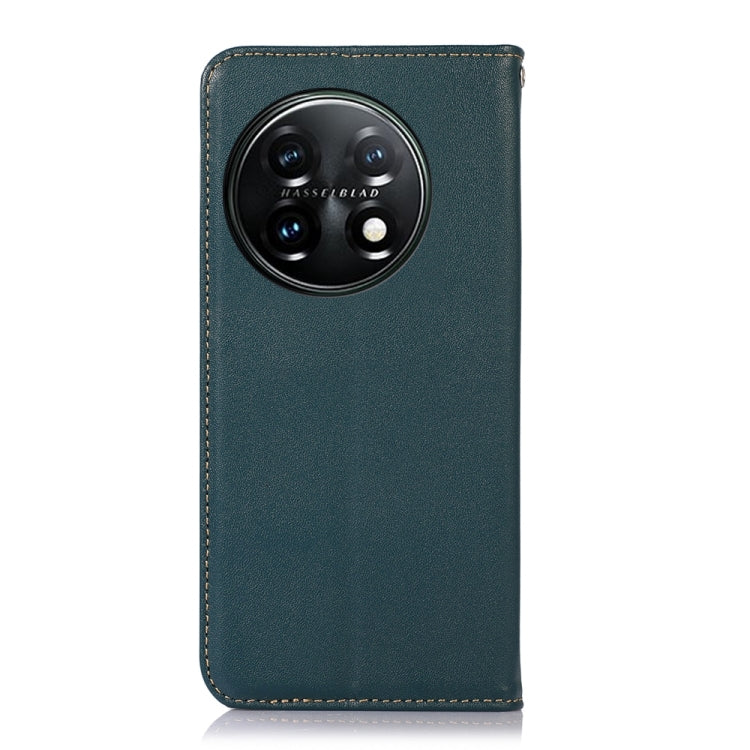 For OnePlus 11 5G KHAZNEH Nappa Top Layer Cowhide Leather Phone Case(Green) - OnePlus Cases by buy2fix | Online Shopping UK | buy2fix