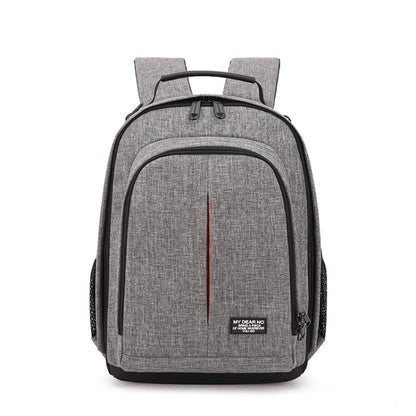 Small Waterproof Camera Backpack Shoulders SLR Camera Bag(Grey) - Backpack by buy2fix | Online Shopping UK | buy2fix