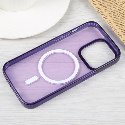 For iPhone 14 Pro GEBEI MagSafe Magnetic Transparent Phone Case (Purple) - iPhone 14 Pro Cases by GEBEI | Online Shopping UK | buy2fix