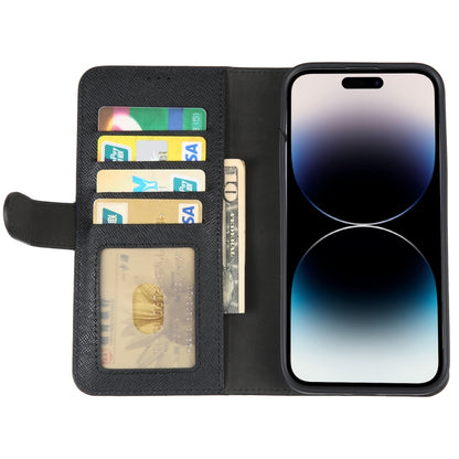 For iPhone 14 Pro Max GEBEI Top-grain Horizontal Flip Leather Phone Case(Black) - iPhone 14 Pro Max Cases by GEBEI | Online Shopping UK | buy2fix