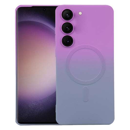 For Samsung Galaxy S23+ 5G Liquid TPU Silicone Gradient MagSafe Phone Case(Purple Grey) - Galaxy S23+ 5G Cases by buy2fix | Online Shopping UK | buy2fix