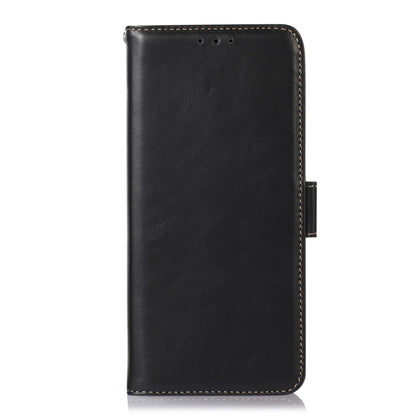 For Motorola Moto G73 5G Crazy Horse Top Layer Cowhide Leather Phone Case(Black) - Motorola Cases by buy2fix | Online Shopping UK | buy2fix