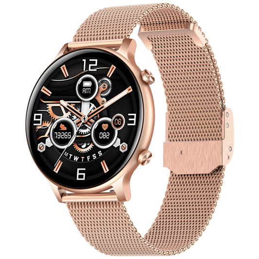 HT12 1.32 inch Steel Band IP67 Waterproof Smart Watch, Support Bluetooth Calling / Sleep Monitoring(Rose Gold) - Smart Wear by buy2fix | Online Shopping UK | buy2fix