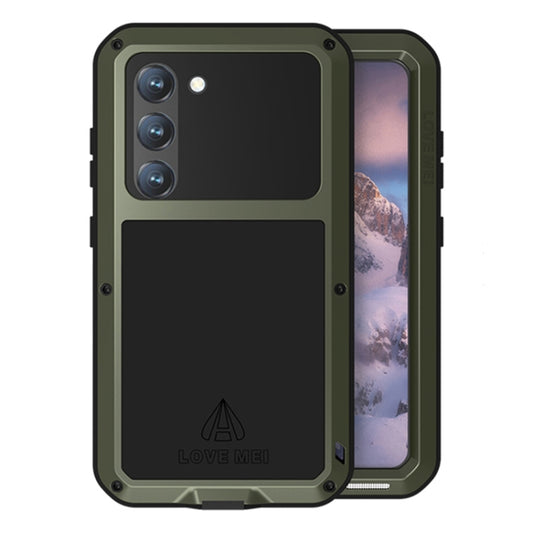 For Samsung Galaxy S23 5G LOVE MEI Metal Shockproof Life Waterproof Dustproof Phone Case(Army Green) - Galaxy S23 5G Cases by LOVE MEI | Online Shopping UK | buy2fix