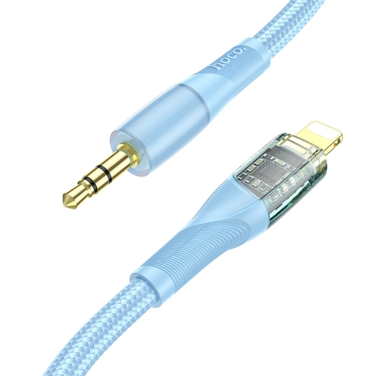 hoco UPA25 Transparent Exploration Version 8 Pin Digital Audio Conversion Cable, Length: 1m(Blue) - Video & Audio Cable by hoco | Online Shopping UK | buy2fix
