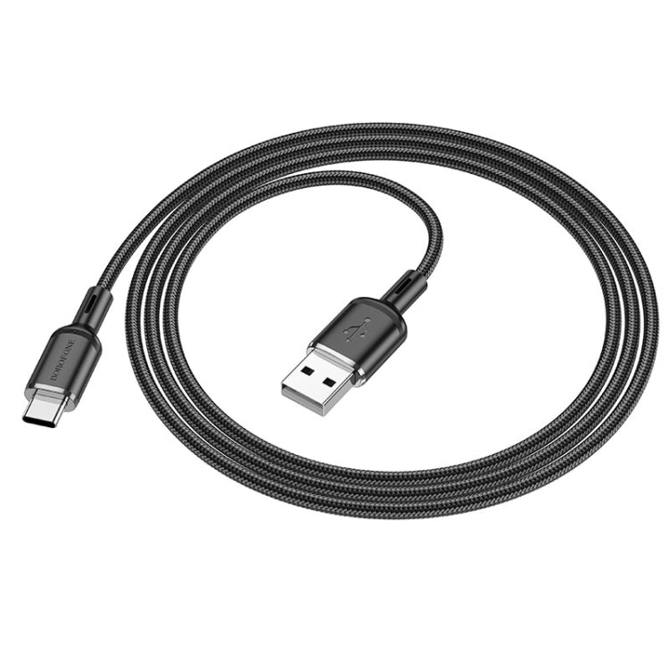 Borofone BX90 USB to Type-C Cyber 3A Charging Data Cable, Length:1m(Purple) -  by Borofone | Online Shopping UK | buy2fix