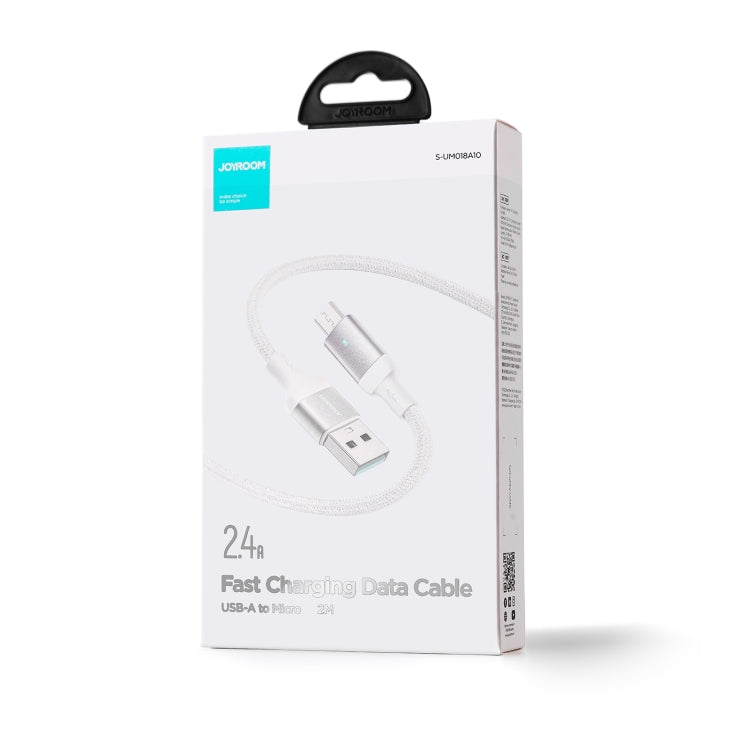 JOYROOM S-UM018A10 Extraordinary Series 2.4A USB-A to Micro USB Fast Charging Data Cable, Cable Length:2m(White) -  by JOYROOM | Online Shopping UK | buy2fix