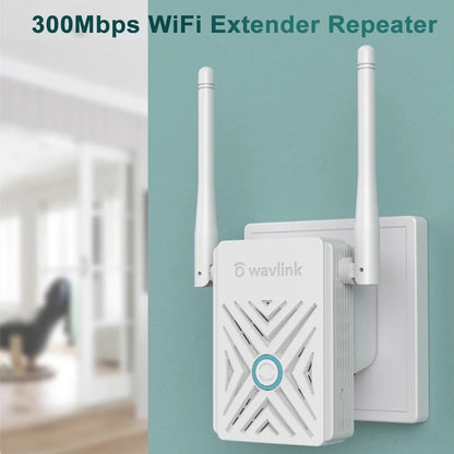 Wavlink WN578W2 300Mbps 2.4GHz WiFi Extender Repeater Home Wireless Signal Amplifier(AU Plug) - Broadband Amplifiers by WAVLINK | Online Shopping UK | buy2fix