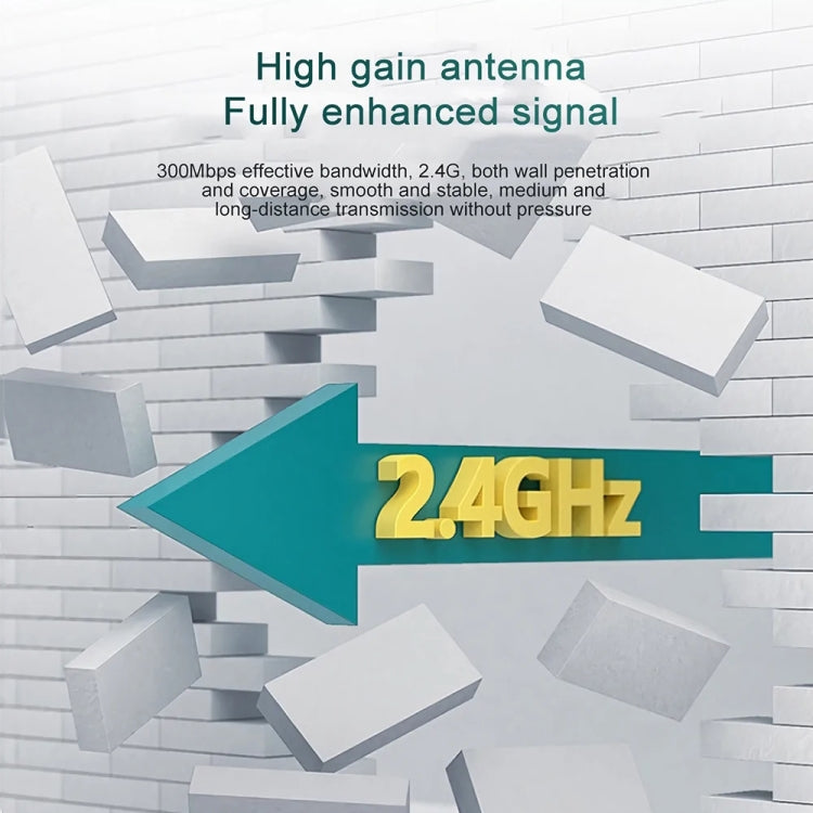 Wavlink WN578W2 300Mbps 2.4GHz WiFi Extender Repeater Home Wireless Signal Amplifier(AU Plug) - Broadband Amplifiers by WAVLINK | Online Shopping UK | buy2fix