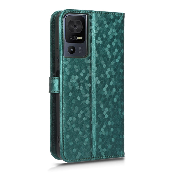 For TCL 40 SE Honeycomb Dot Texture Leather Phone Case(Green) - More Brand by buy2fix | Online Shopping UK | buy2fix