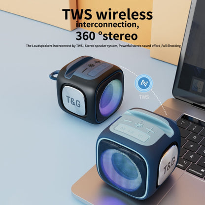 T&G TG359 Portable Outdoor LED Wireless Bluetooth Speaker(Blue) - Mini Speaker by T&G | Online Shopping UK | buy2fix