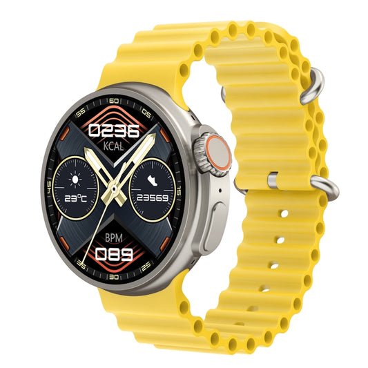 K9 Ultra Pro 1.39 inch Silicone Band IP67 Waterproof Smart Watch Support Bluetooth Call / NFC(Yellow) - Smart Wear by buy2fix | Online Shopping UK | buy2fix