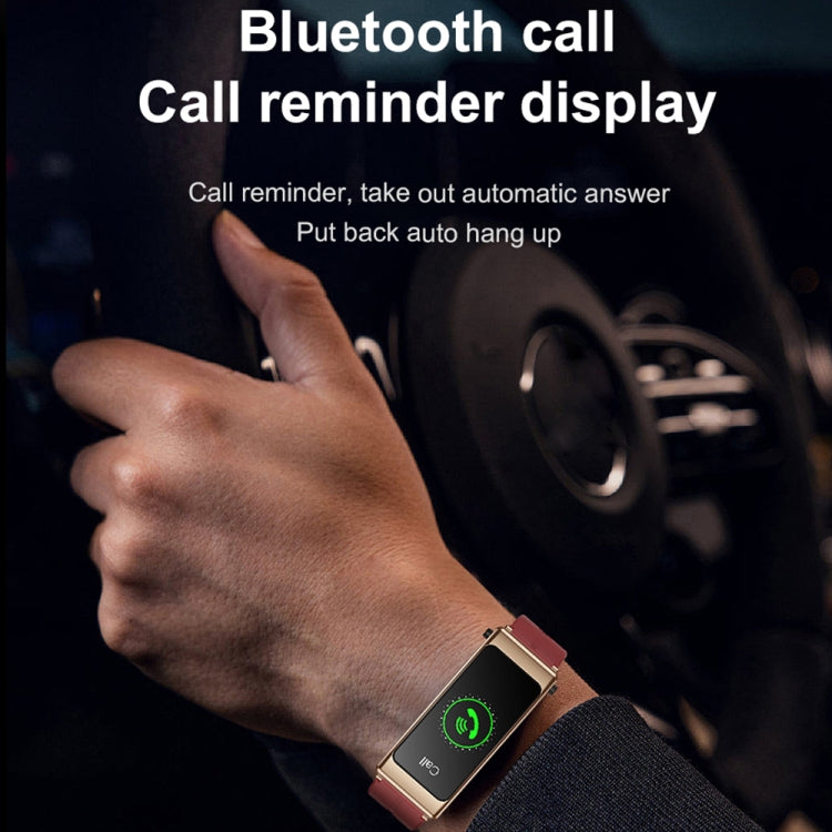 K13 1.14 inch Steel Band Earphone Detachable Smart Watch Support Bluetooth Call(Gold) - Smart Wear by buy2fix | Online Shopping UK | buy2fix