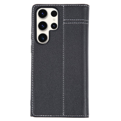 For Samsung Galaxy S23 Ultra 5G GEBEI Top-grain Horizontal Flip Leather Phone Case(Black) -  by GEBEI | Online Shopping UK | buy2fix