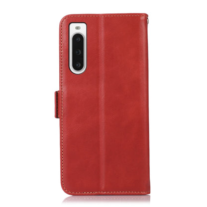 For Sony Xperia 10 V Crazy Horse Top Layer Cowhide Leather Phone Case(Red) - Sony Cases by buy2fix | Online Shopping UK | buy2fix