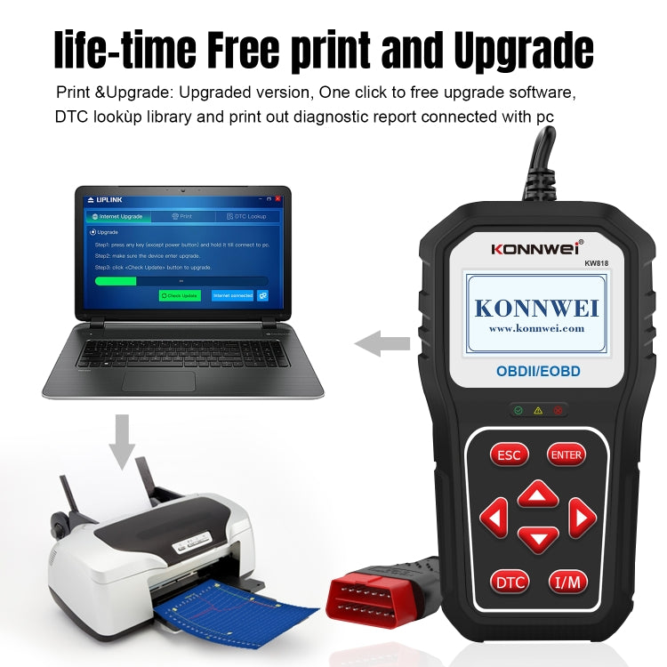 KONNWE KW818 Car OBD2 Bluetooth Fault Detector Diagnostic Tools - Code Readers & Scan Tools by KONNWEI | Online Shopping UK | buy2fix