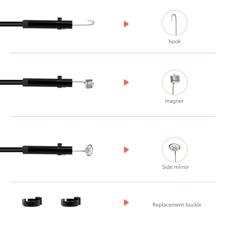 P130 5.5mm 4.3 inch Single Camera with Screen Endoscope, Length:2m - Consumer Electronics by buy2fix | Online Shopping UK | buy2fix