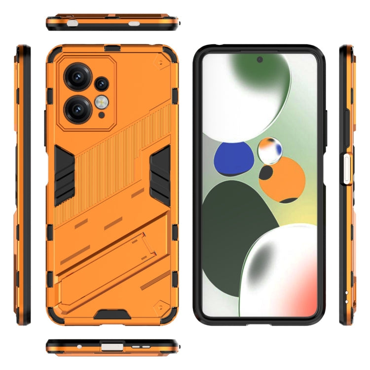 For Xiaomi Redmi Note 12 4G Global Punk Armor 2 in 1 PC + TPU Shockproof Phone Case with Holder(Orange) - Note 12 Cases by buy2fix | Online Shopping UK | buy2fix