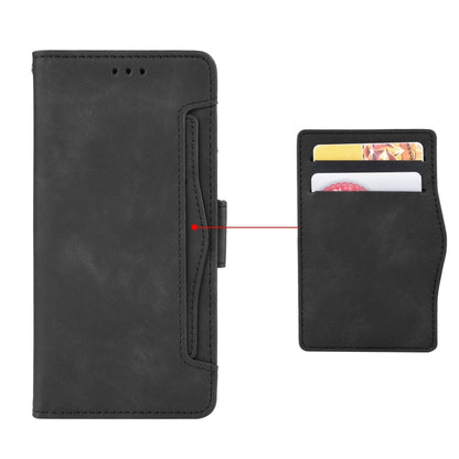 For Samsung Galaxy A24 4G Skin Feel Calf Texture Card Slots Leather Phone Case(Black) - Galaxy Phone Cases by buy2fix | Online Shopping UK | buy2fix