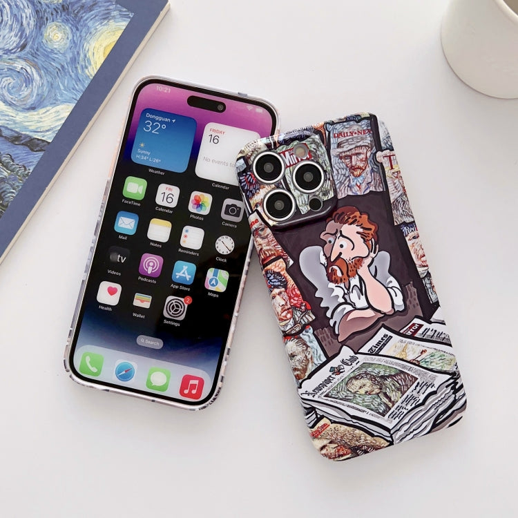For iPhone 13 Pro Max Precise Hole Oil Painting Glossy PC Phone Case(Tower) - iPhone 13 Pro Max Cases by buy2fix | Online Shopping UK | buy2fix