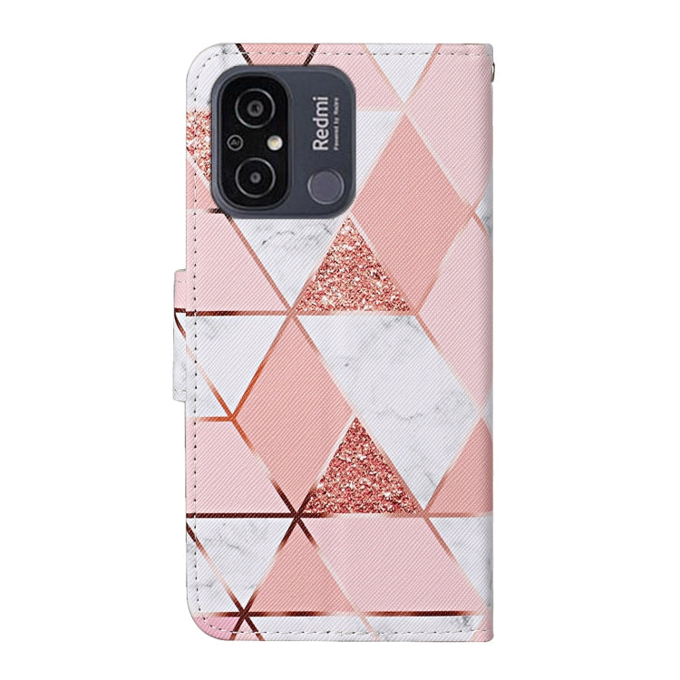 For Xiaomi Redmi 12C Colored Drawing Pattern Flip Leather Phone Case(Marble) - Xiaomi Cases by buy2fix | Online Shopping UK | buy2fix