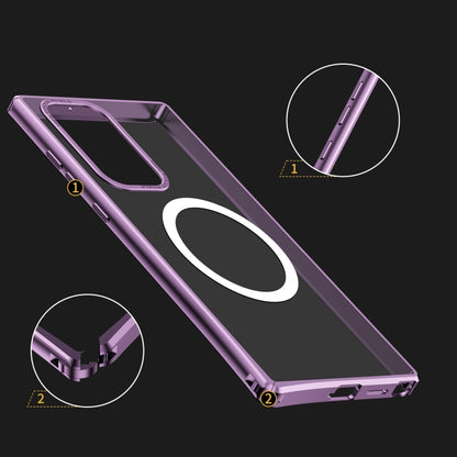 For Samsung Galaxy S23 Ultra 5G MagSafe Magnetic PC Phone Case(Purple) - Galaxy S23 Ultra 5G Cases by buy2fix | Online Shopping UK | buy2fix