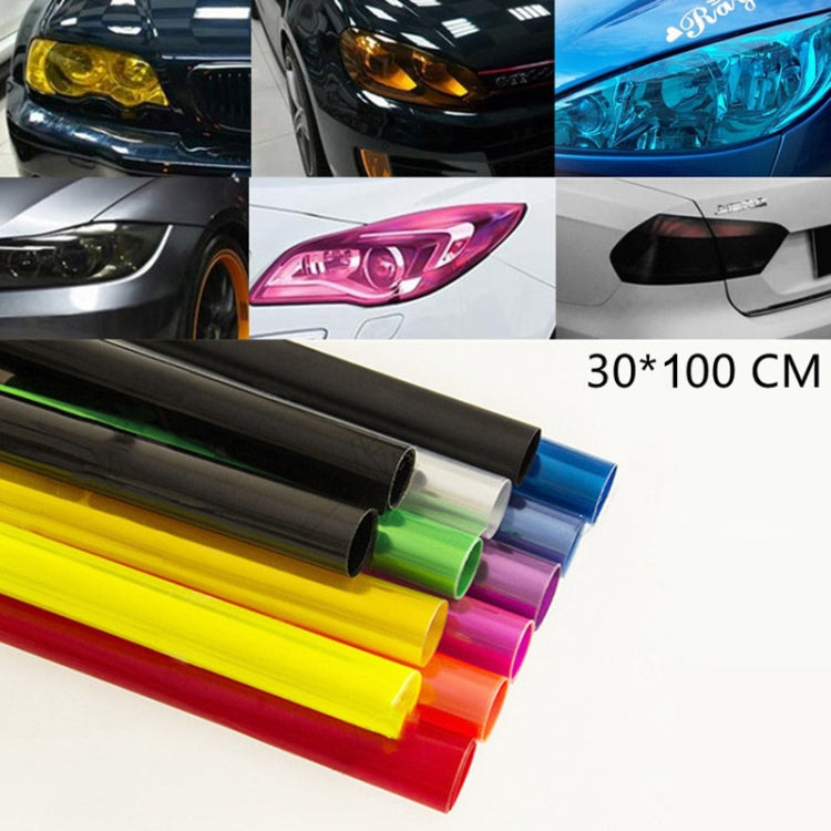 2pcs Car Headlight Protective Film Tail Light Film Motorcycle Fog Light Film, Size:30 x 100cm(Light Black) - In Car by buy2fix | Online Shopping UK | buy2fix