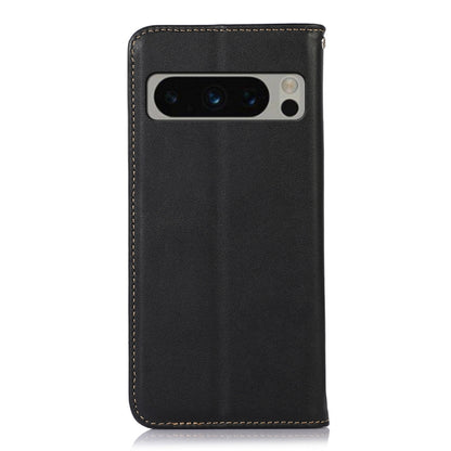For Google Pixel 8 Pro KHAZNEH Nappa Top Layer Cowhide Leather Phone Case(Black) - Google Cases by buy2fix | Online Shopping UK | buy2fix