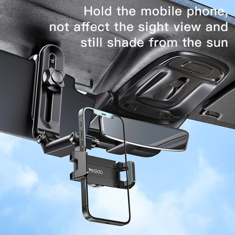 Yesido C194 Car Sun Visor Using Phone Holder(Black) -  by Yesido | Online Shopping UK | buy2fix