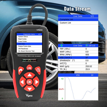 Vgate VR800 Car Code Reader OBD2 Diagnostic Scanner -  by Vgate | Online Shopping UK | buy2fix