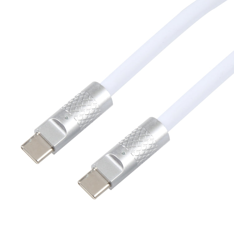 Mech Series 120W USB-C / Type-C to USB-C / Type-C Metal Plug Silicone Fast Charging Data Cable, Length: 1.2m(White) -  by buy2fix | Online Shopping UK | buy2fix