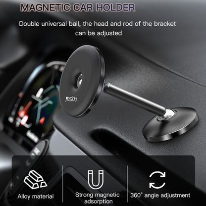 Yesido C93 720 Degree Rotation Dual Ball Paste Magsafe Magnetic Car Phone Holder(Black) -  by Yesido | Online Shopping UK | buy2fix