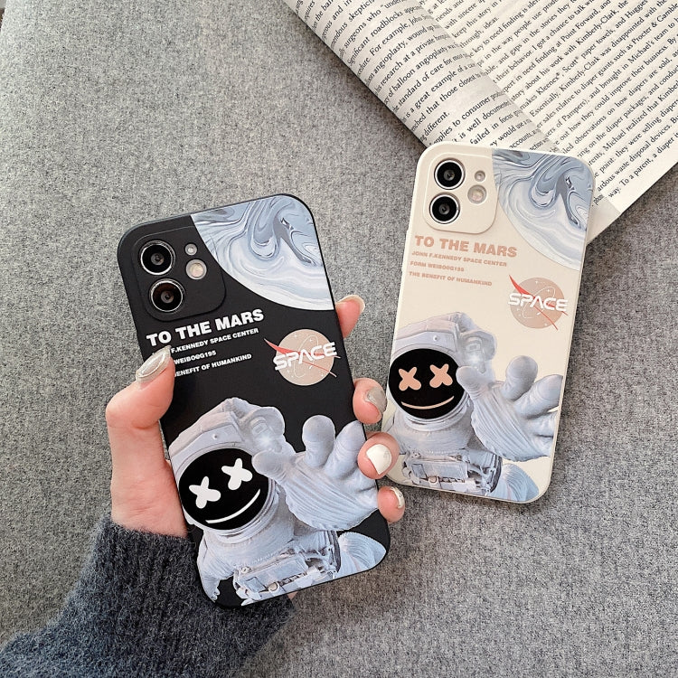 For iPhone 11 Pro Martian Astronaut Pattern Shockproof Phone Case(White) - iPhone 11 Pro Cases by buy2fix | Online Shopping UK | buy2fix