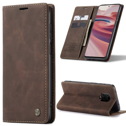 For Xiaomi Redmi Note 9 Pro/Note 9 Pro Max/Note 9s CaseMe 013 Multifunctional Horizontal Flip Leather Case, with Card Slot & Holder & Wallet(Coffee) - Xiaomi Cases by CaseMe | Online Shopping UK | buy2fix