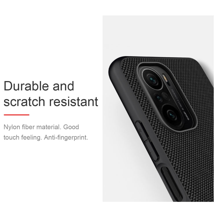 For Xiaomi Redmi K40 / K40 Pro / K40 Pro+ NILLKIN Shockproof TPU + PC Textured Phone Case(Black) - Xiaomi Cases by NILLKIN | Online Shopping UK | buy2fix