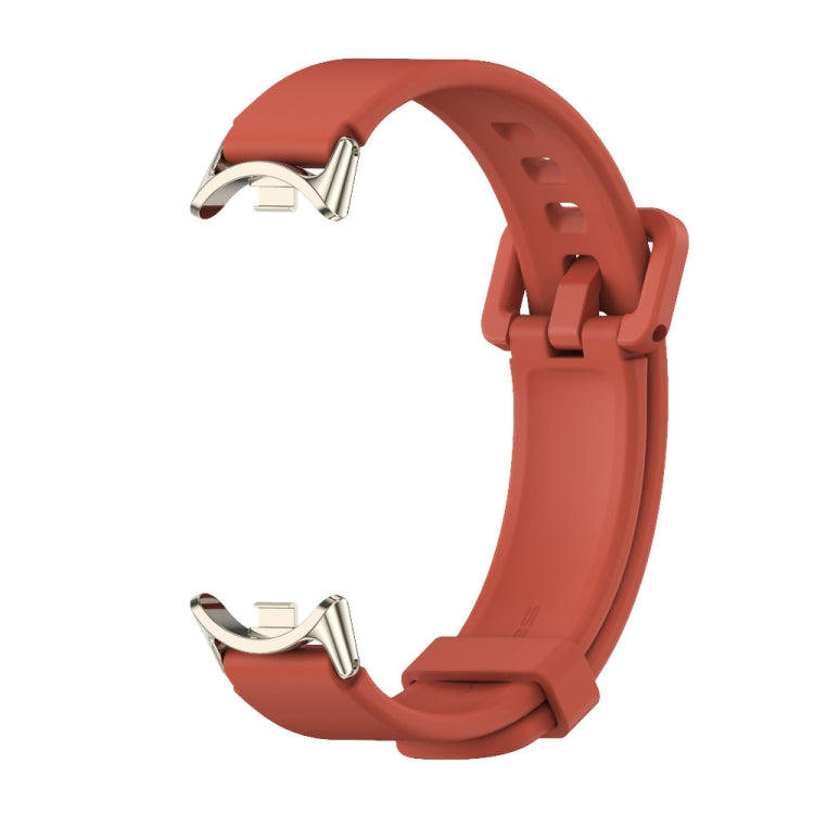 For Xiaomi Mi Band 8 / 9 / 9 NFC Mijobs Silicone Breathable Watch Band(Orange+Light Gold) - Watch Bands by MIJOBS | Online Shopping UK | buy2fix