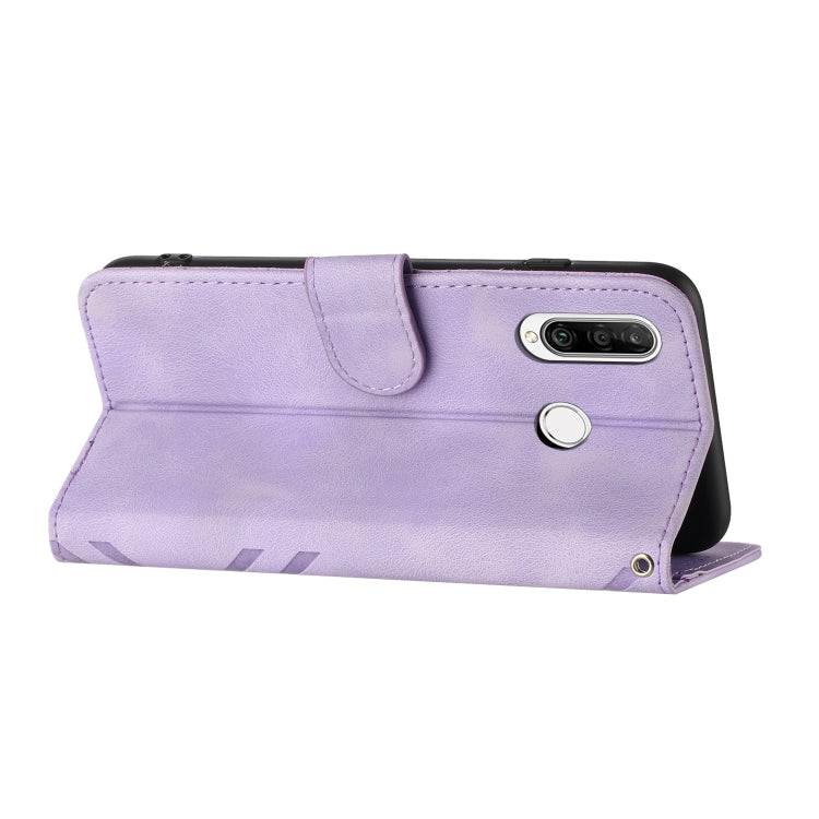 For Honor 20S Russia /20 lite Russia  Line Pattern Skin Feel Leather Phone Case(Light Purple) - Honor Cases by buy2fix | Online Shopping UK | buy2fix