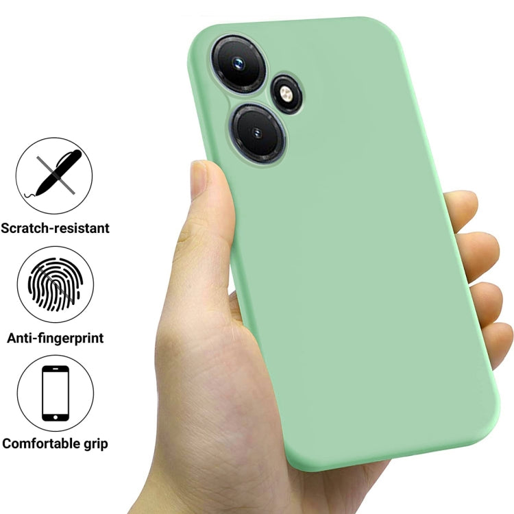 For Infinix Hot 30 Play Pure Color Liquid Silicone Shockproof Phone Case(Green) - Infinix Cases by buy2fix | Online Shopping UK | buy2fix